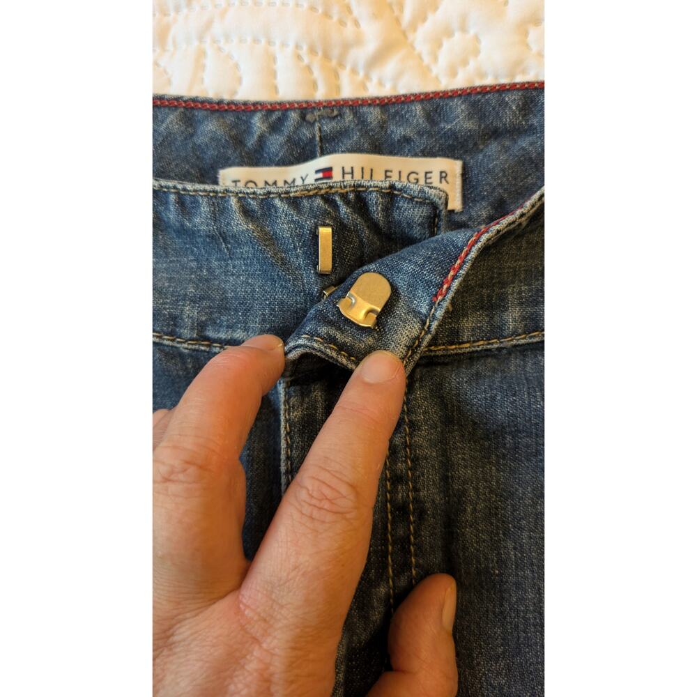 Tommy Hilfiger Maxi Jean Skirt Size 10, Y2k, Vintage, Clip Closure/Buttons - Picture 7 of 8